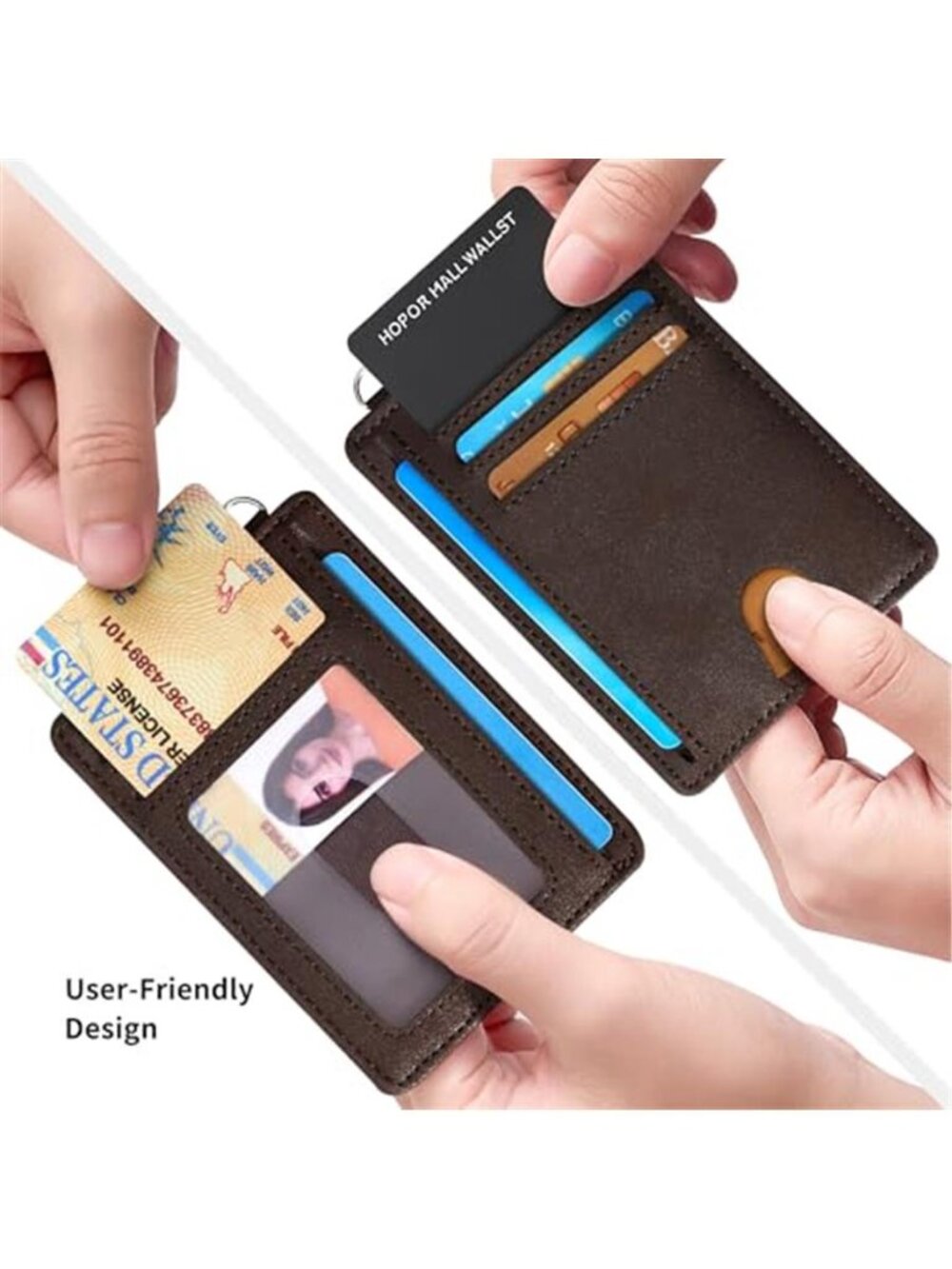 Slim Wallet, Credit Card Holder for Women, Minimalist Front Pocket RFID - Picture 3 of 7